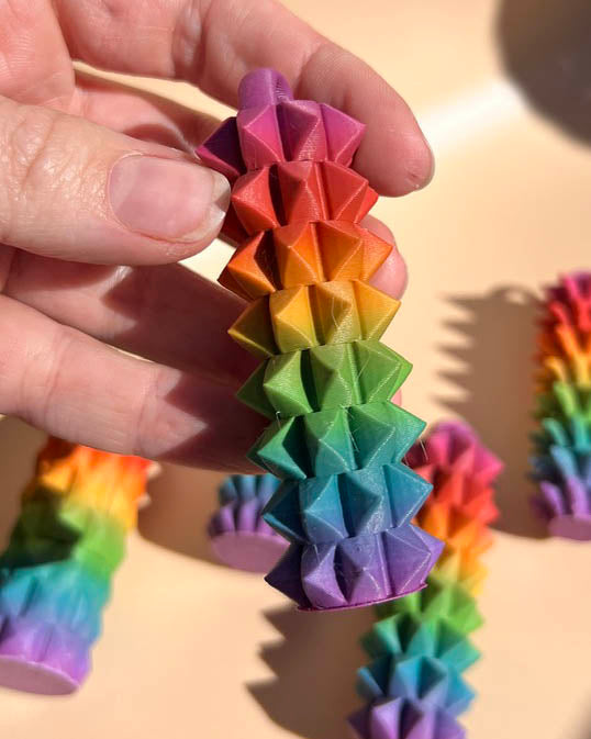 High Intensity Spiky Fidget Keychain: Sensory Stimming Tool