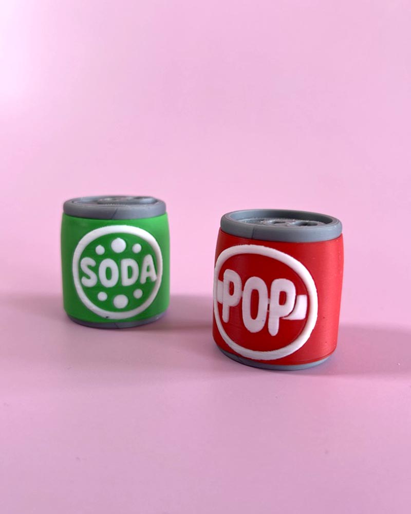 Soda and Pop Can Clicker Fidget Toy