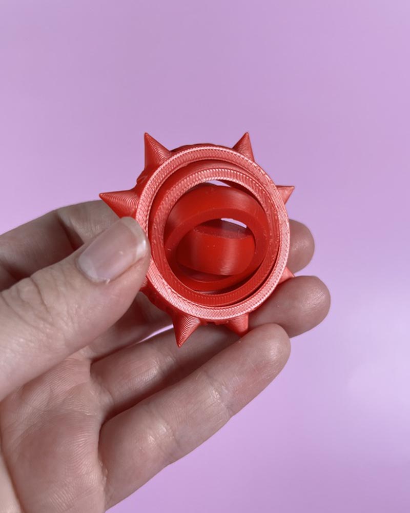 Sharp spiked Pain Stim Spinner