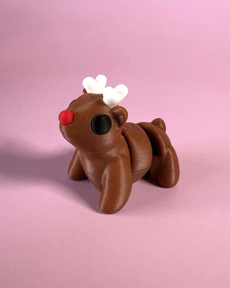 Red Nosed Reindeer Chrsitmas Wiggly Toy