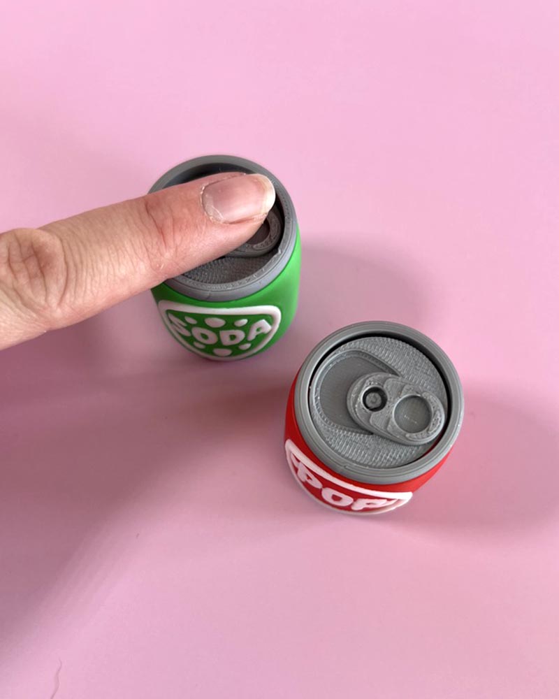 Soda and Pop Can Clicker Fidget Toy