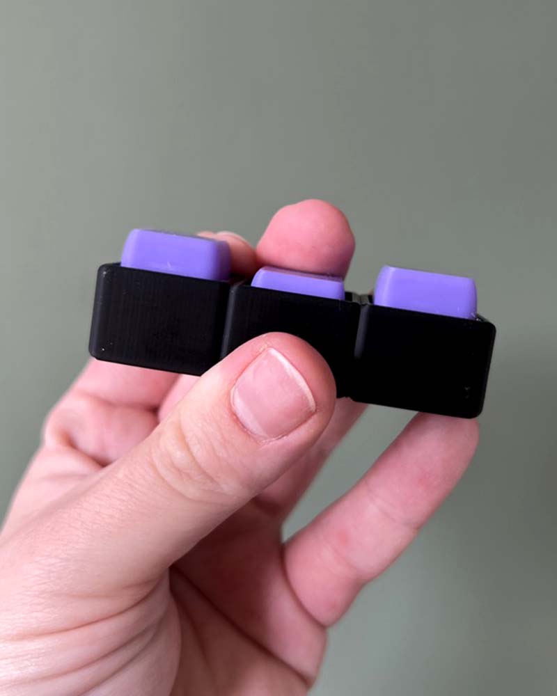 3 Key Textured Clicker Fidget Toy