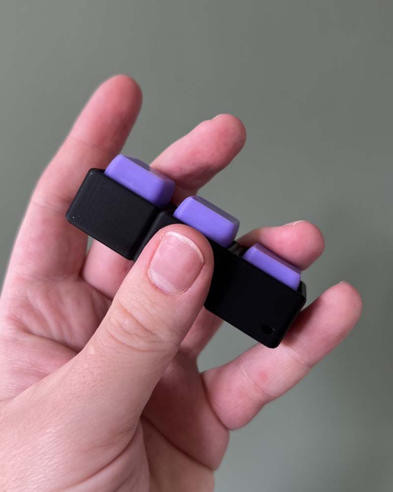 3 Key Textured Clicker Fidget Toy