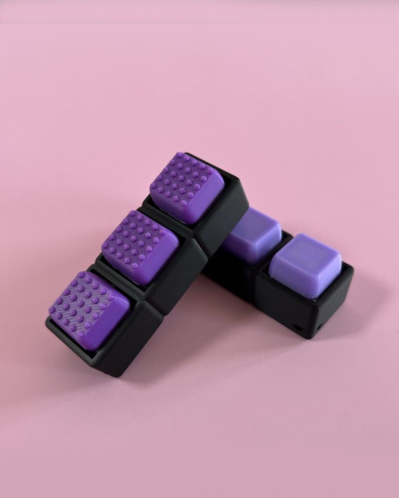 3 Key Textured Clicker Fidget Toy