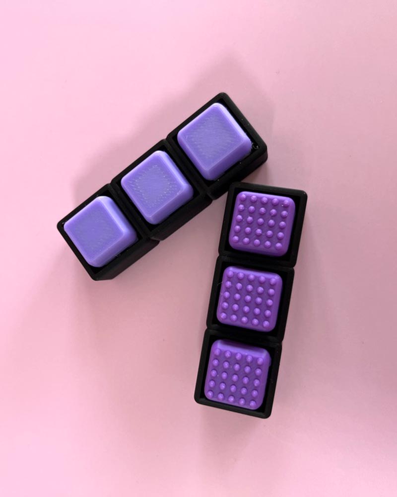 3 Key Textured Clicker Fidget Toy