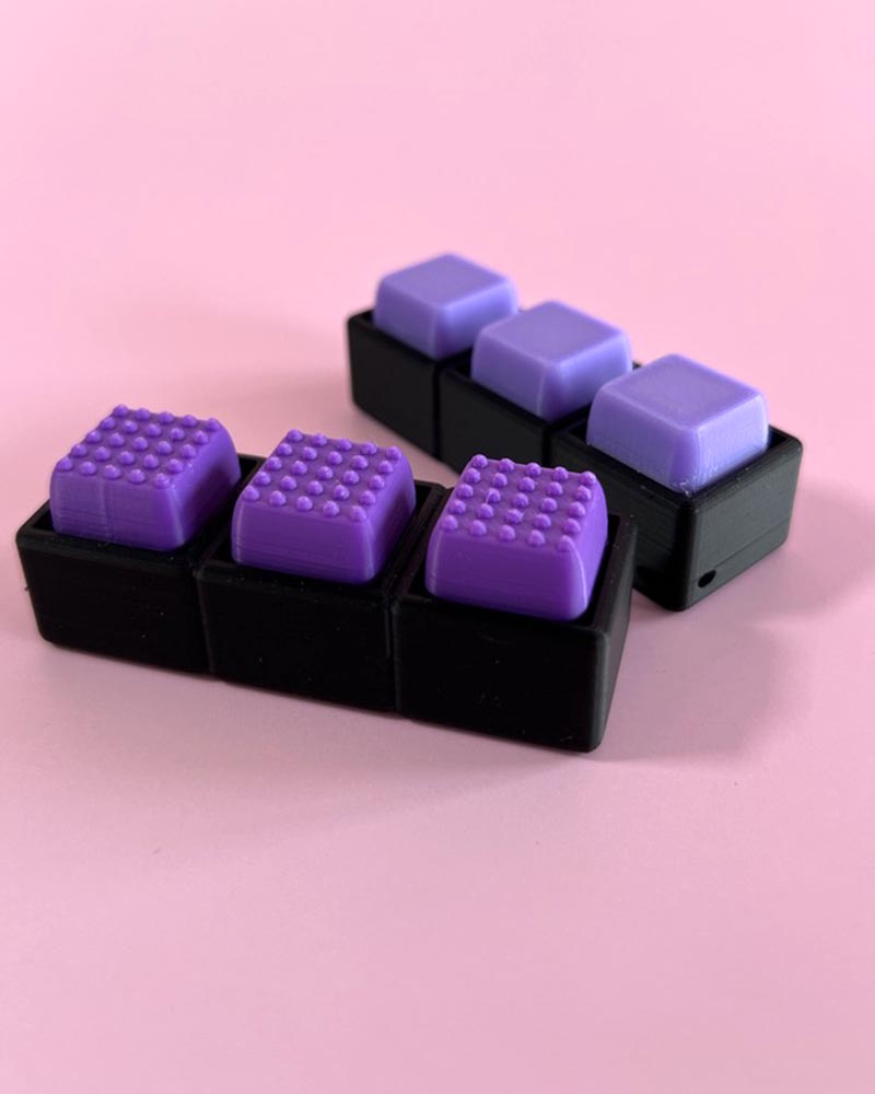3 Key Textured Clicker Fidget Toy