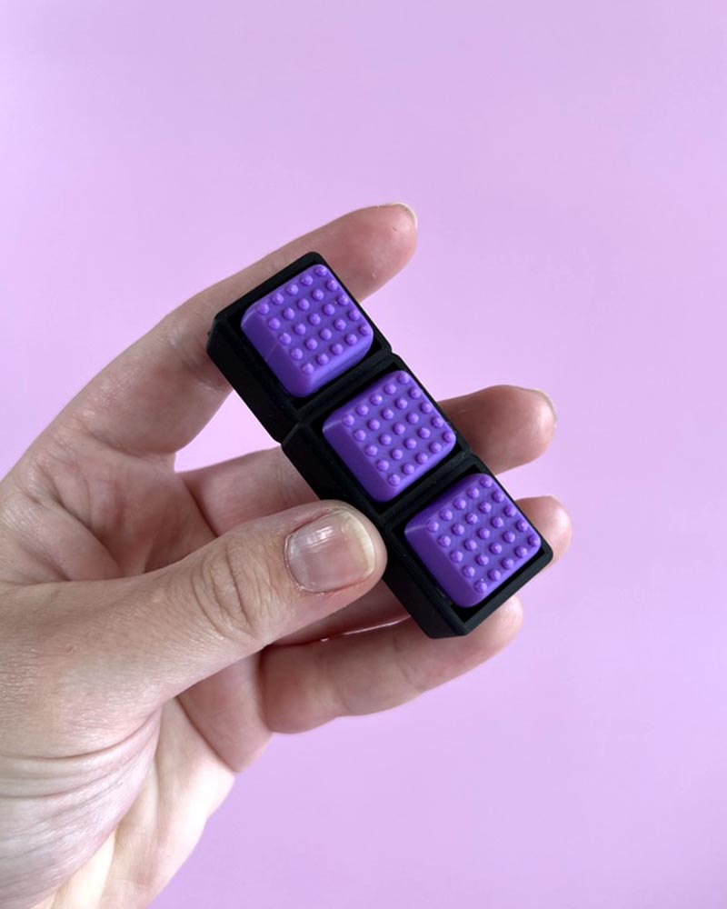 3 Key Textured Clicker Fidget Toy
