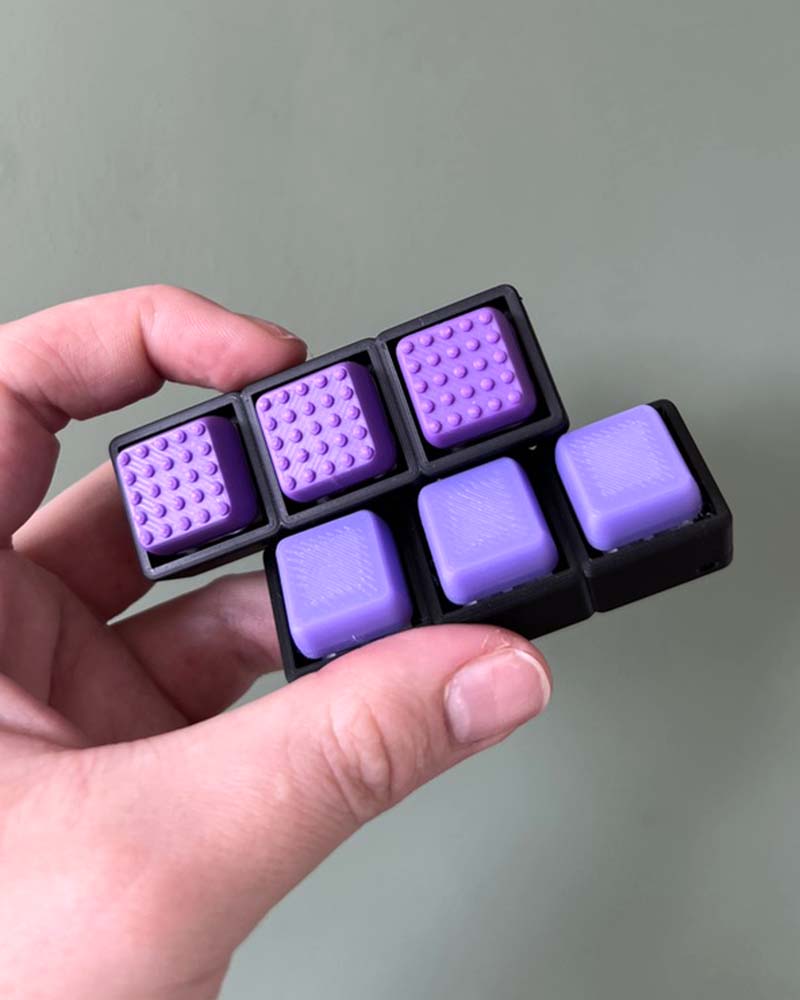 3 Key Textured Clicker Fidget Toy