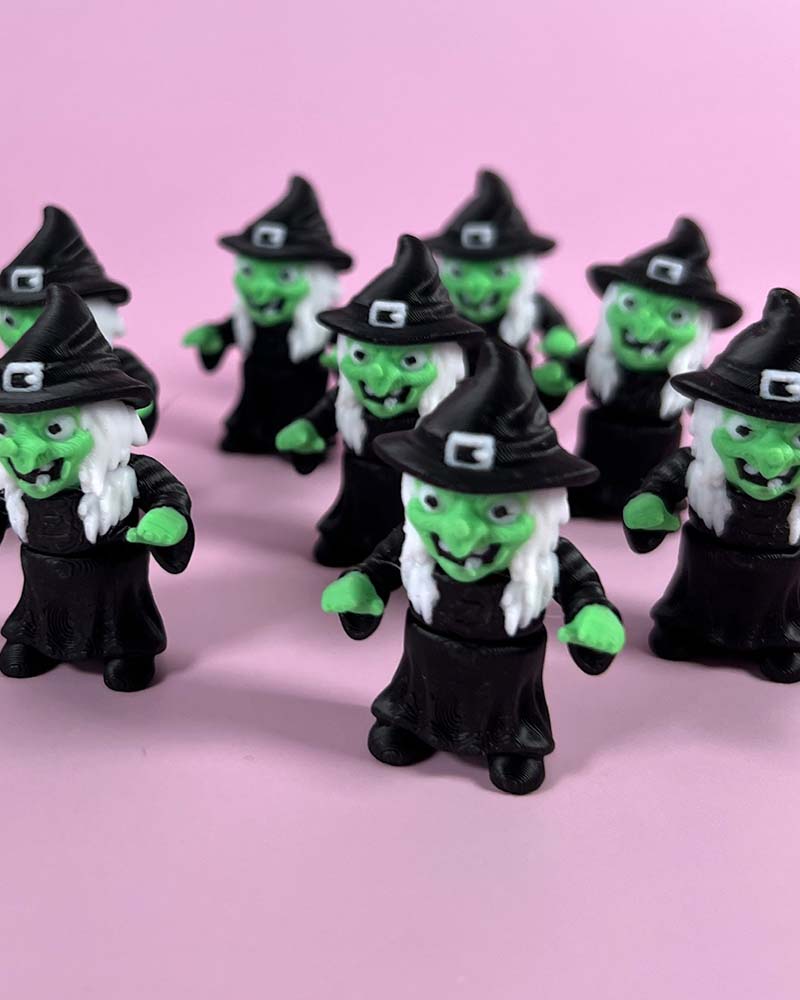 Green Witch Halloween Wiggly Toy