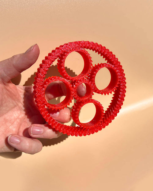 3D printed five ring spinner fidget toy for autism and aniety stim toy