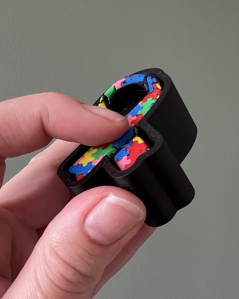 Autism Awareness Ribbon Clicker Fidget Toy