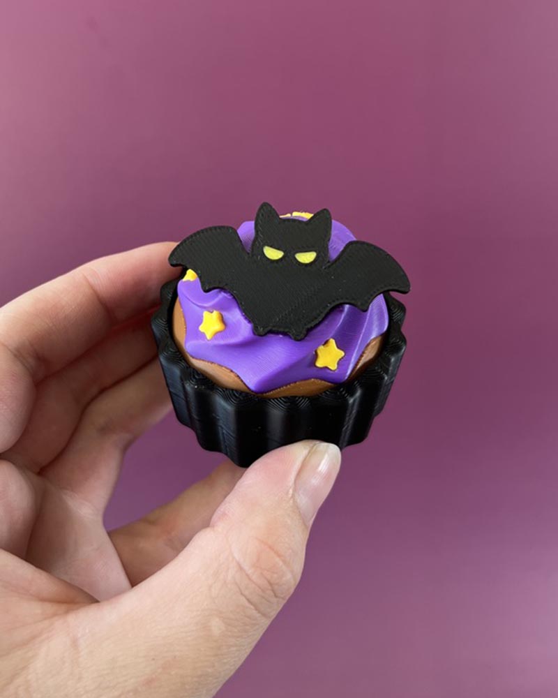 Halloween Bat Cupcake Clicker Fidget Toy