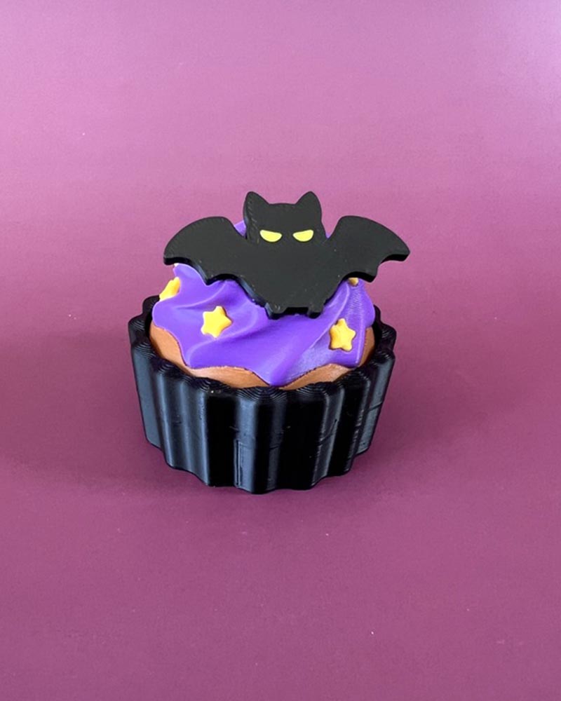 Halloween Bat Cupcake Clicker Fidget Toy