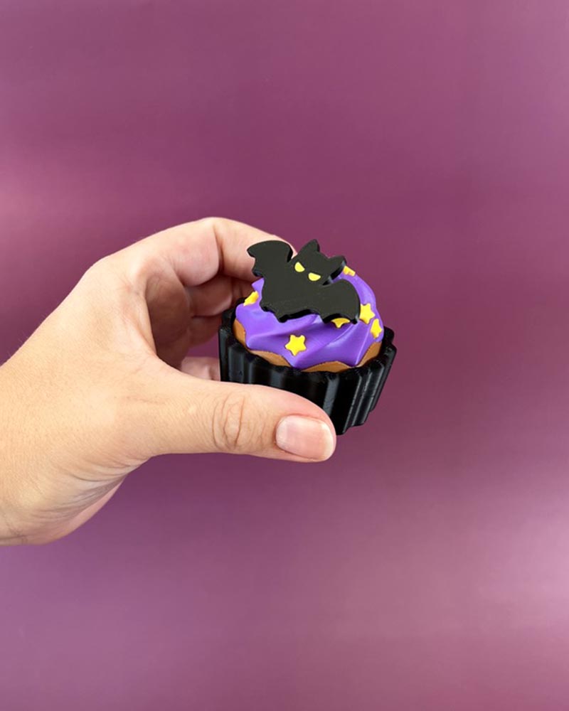 Halloween Bat Cupcake Clicker Fidget Toy