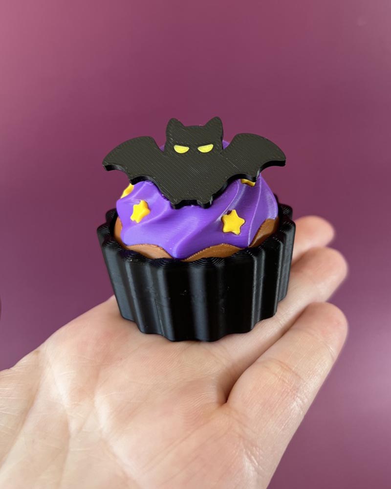 Halloween Bat Cupcake Clicker Fidget Toy