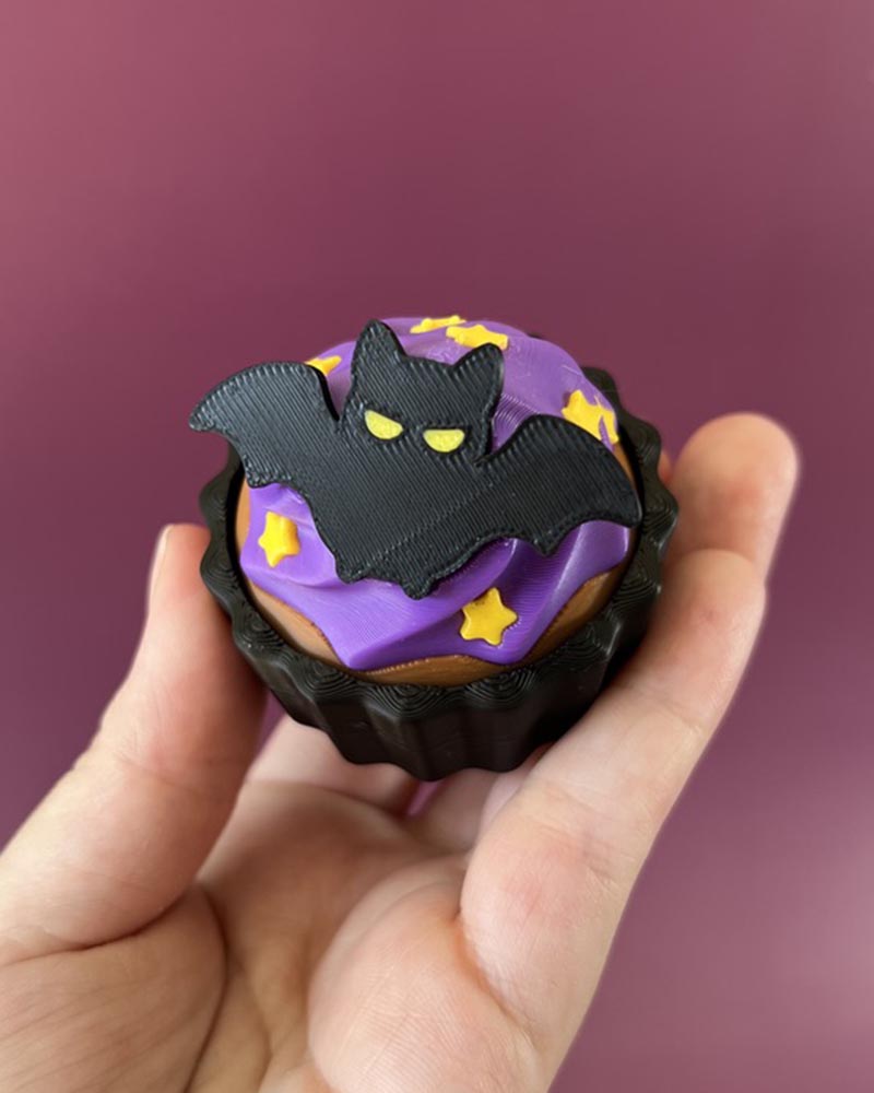 Halloween Bat Cupcake Clicker Fidget Toy