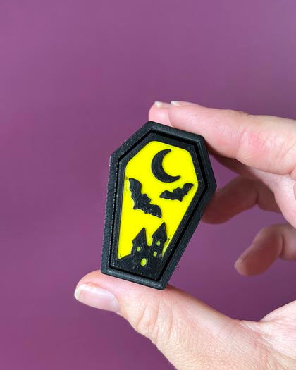 Gothic Coffin Clicker Fidget Toy
