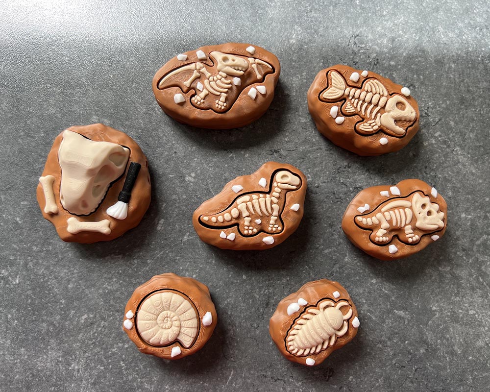 Dinosaur Fossil Clicker Fidget Toy