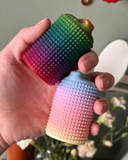 xl chunky textured sensory fidget toy, pain stim hand held 3d printed pastel colour