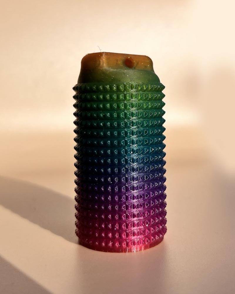 mini chunky textured sensory fidget toy, pain stim hand held 3d printed pastel colour