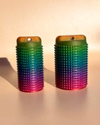 chunky textured sensory fidget toy, keyring keychain 3d printed rainbow colour