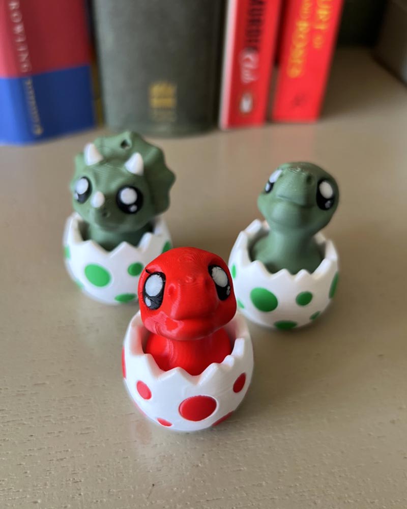 Dino in an Egg Clicker Fidget Toy