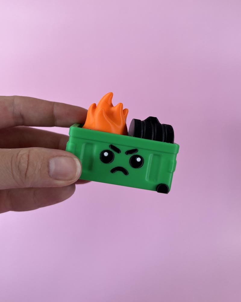 Dumpster Fire Clicker Fidget Toy