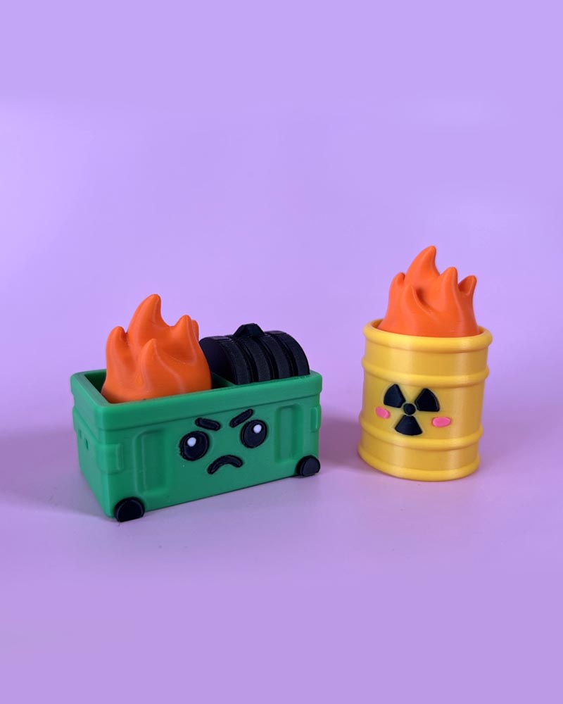 Dumpster Fire Clicker Fidget Toy