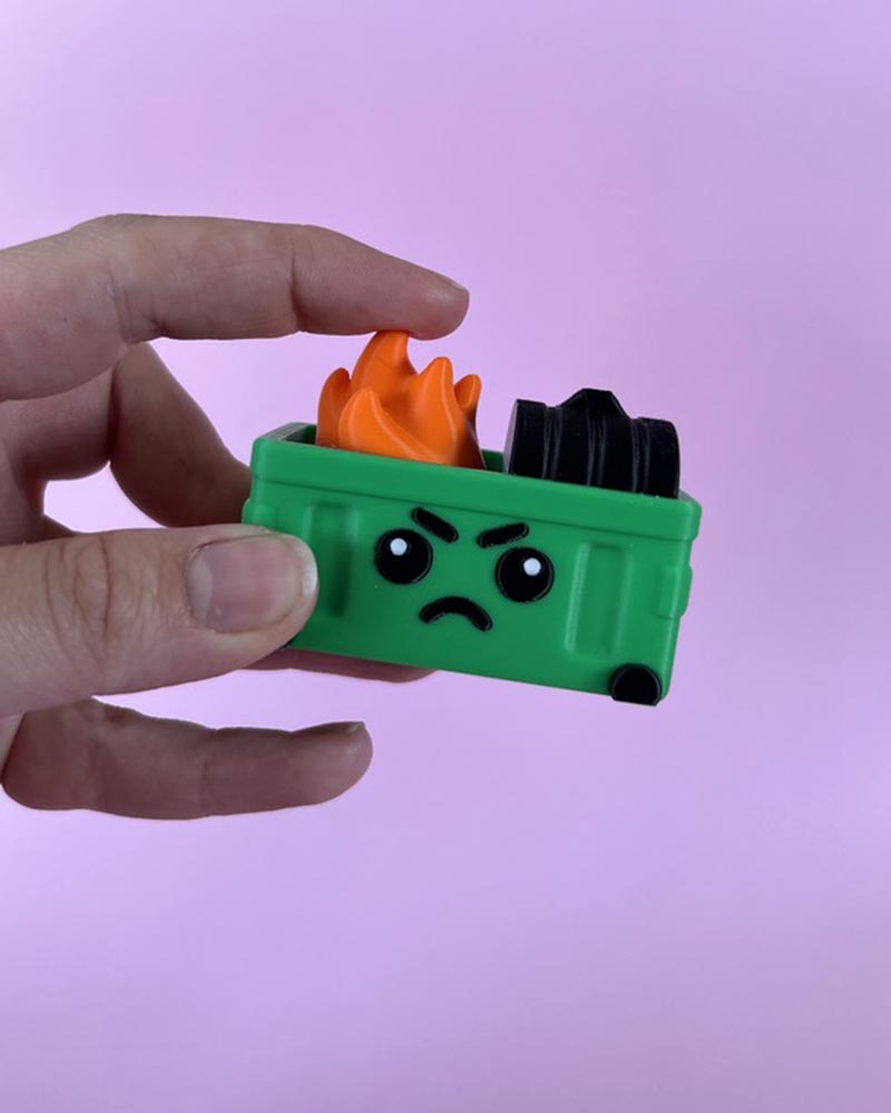 Dumpster Fire Clicker Fidget Toy