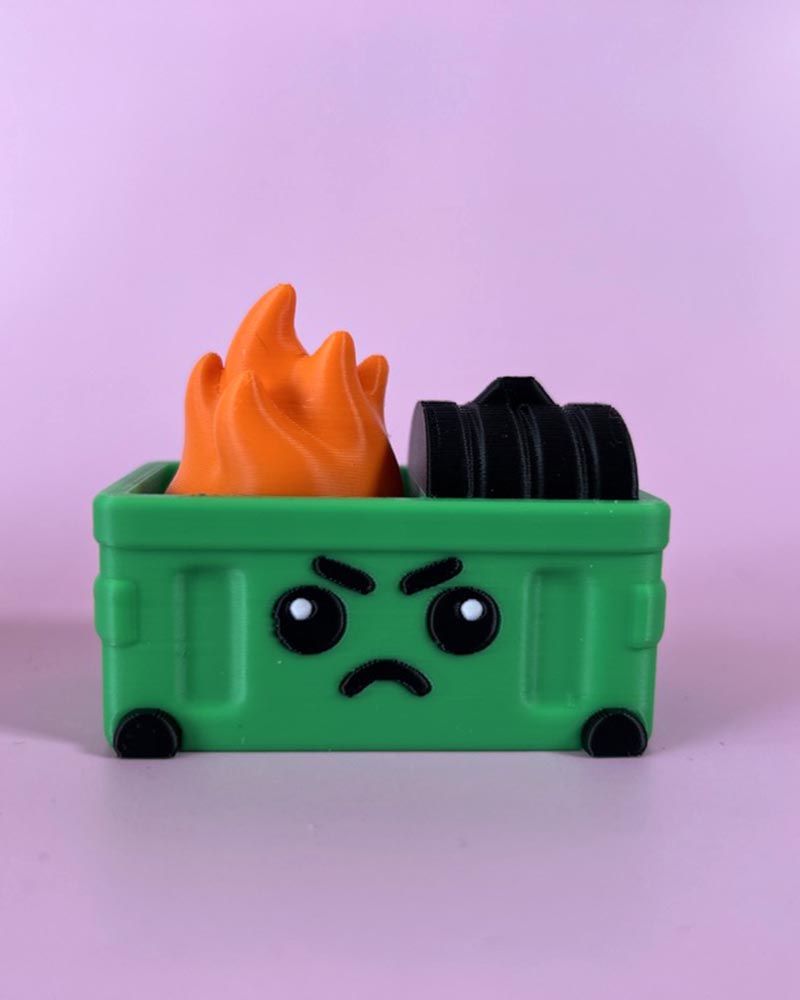 Dumpster Fire Clicker Fidget Toy