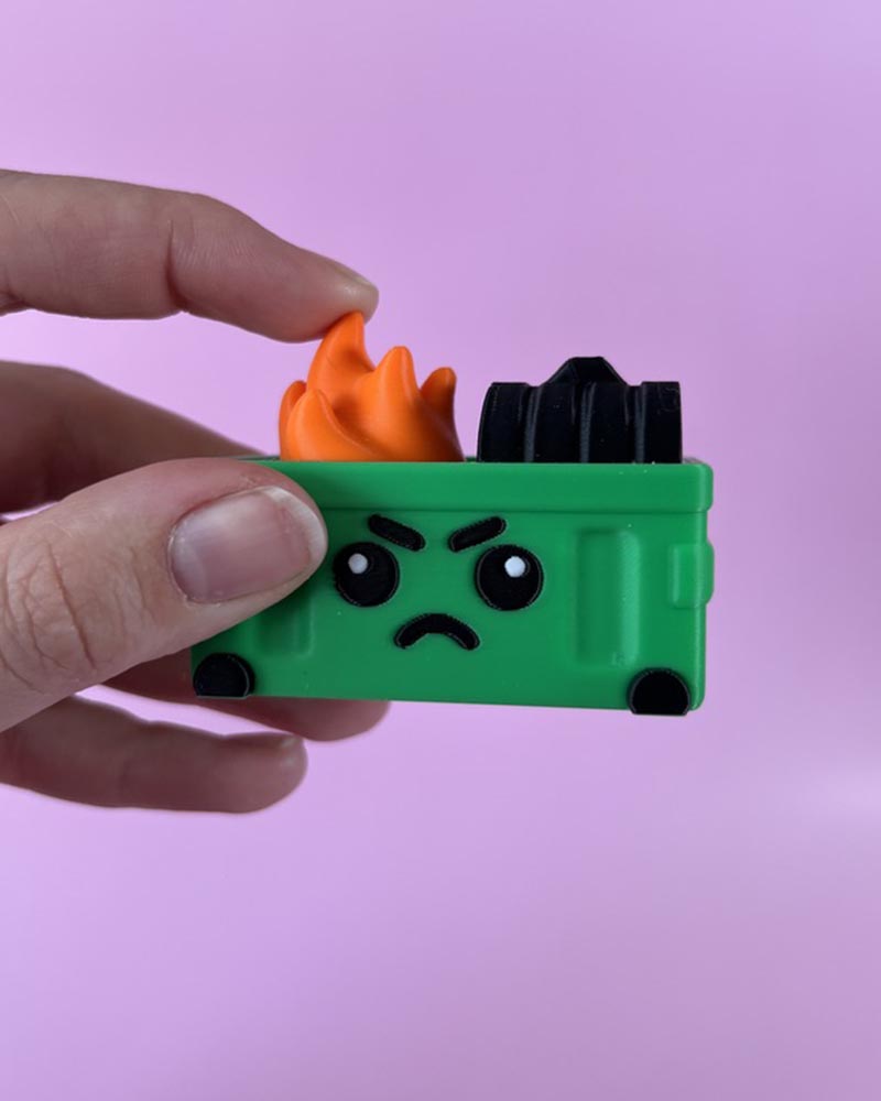 Dumpster Fire Clicker Fidget Toy