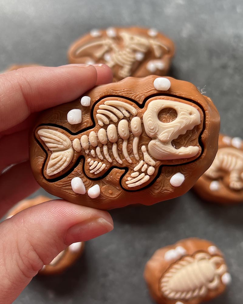 Dinosaur Fossil Clicker Fidget Toy