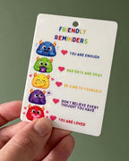 Monster Friendly Reminders Positive Affirmation Card