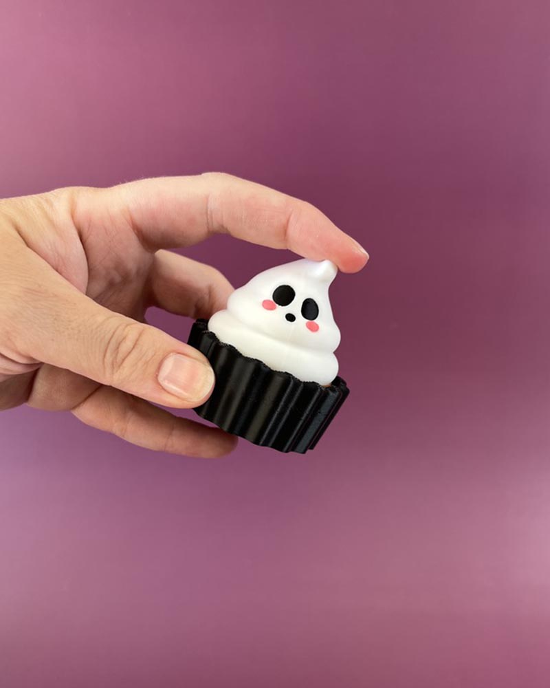 Ghost Cupcake Clicker Fidget Toy
