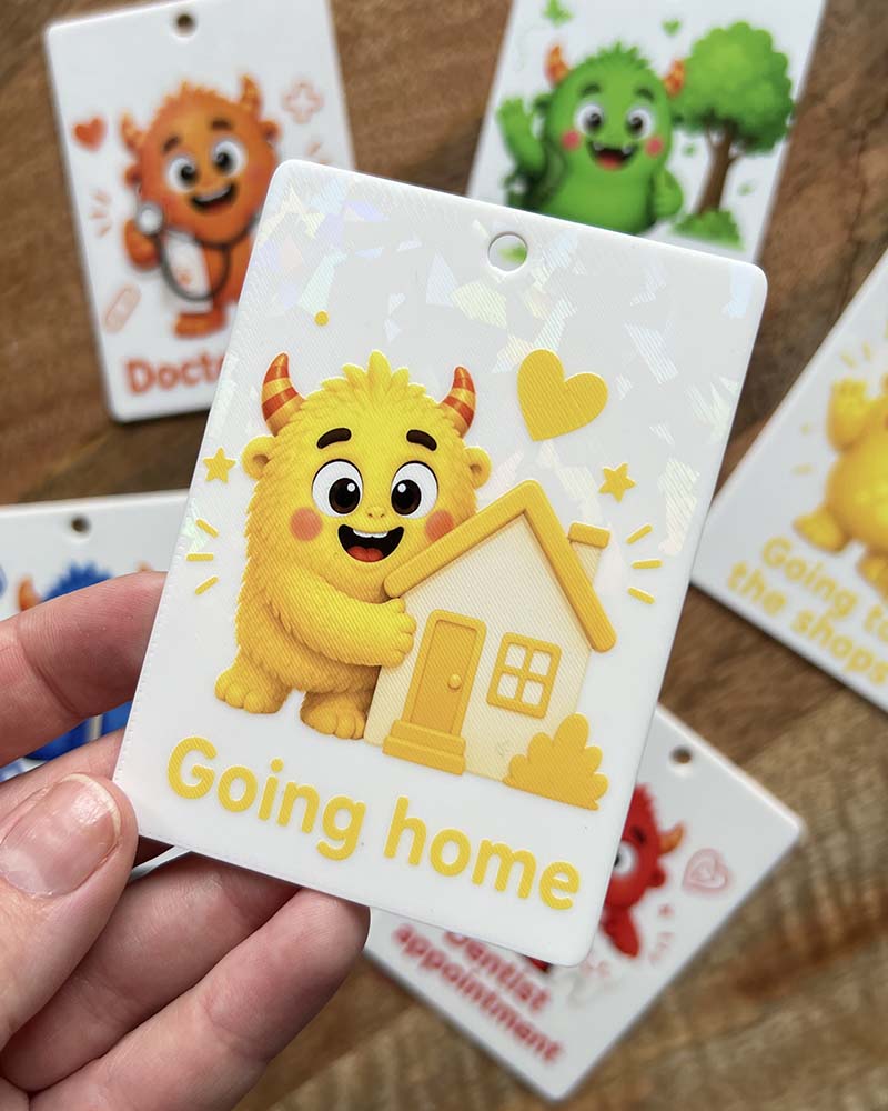 Monster Going Places Visual Communication Cards