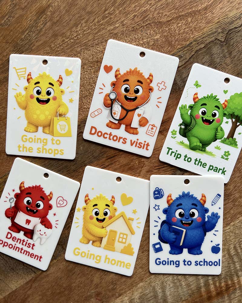Monster Going Places Visual Communication Cards