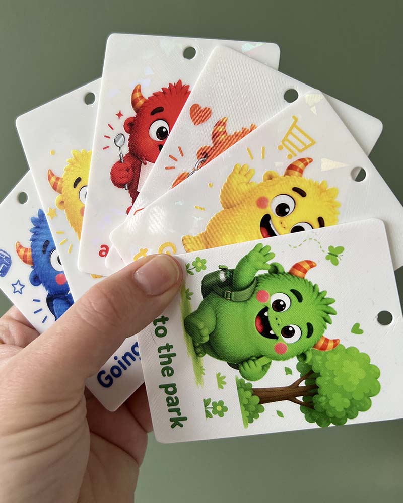 Monster Going Places Visual Communication Cards