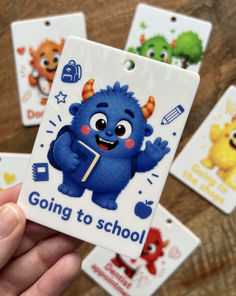 Monster Going Places Visual Communication Cards