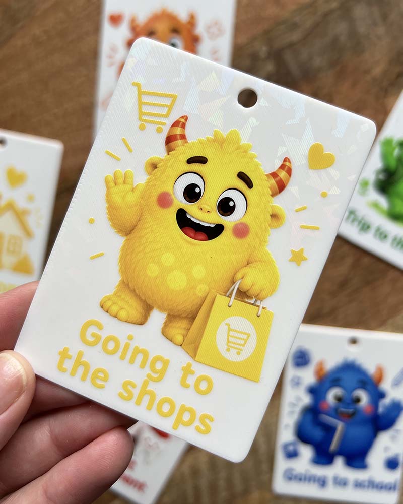 Monster Going Places Visual Communication Cards