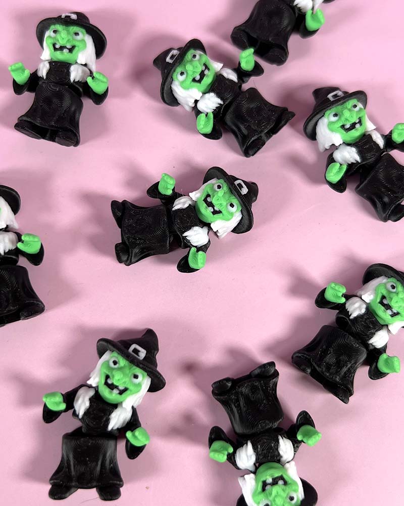 Green Witch Halloween Wiggly Toy
