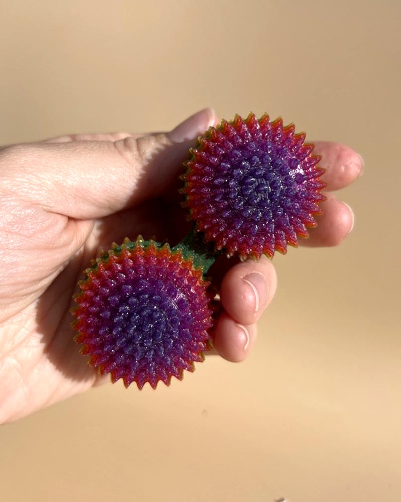 High Intensity Duel Spike Sphere Fidget Roller
