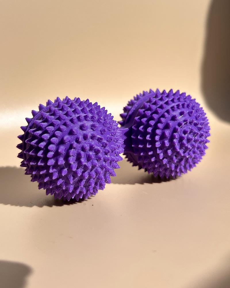 High Intensity Duel Spike Sphere Fidget Roller