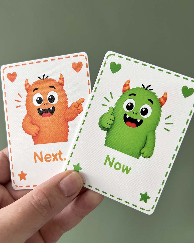 Monster Now and Next Visual Communication Cards