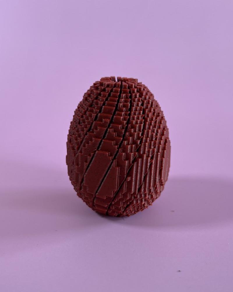 Pixelated Block Egg Flexi Fidget Toy