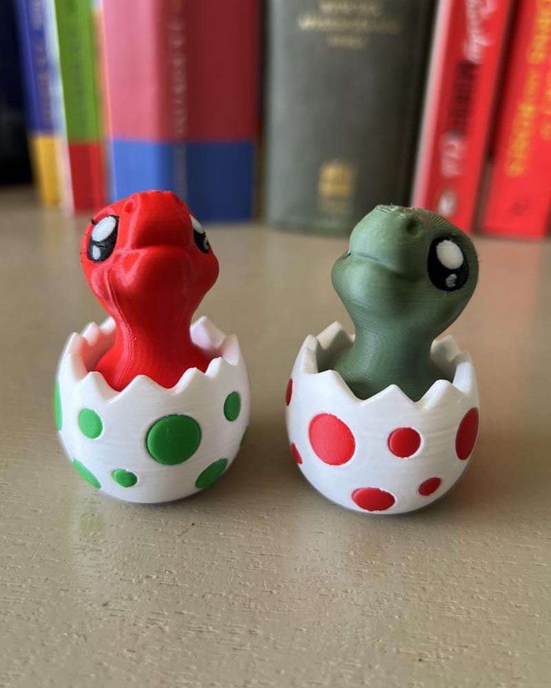 Dino in an Egg Clicker Fidget Toy