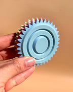 Spiked Gyro Fidget Toy: 3D Printed Tactile Sensory Play closed 3 ring
