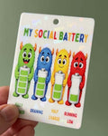 Monster Social Battery & Energy Level Communication Card