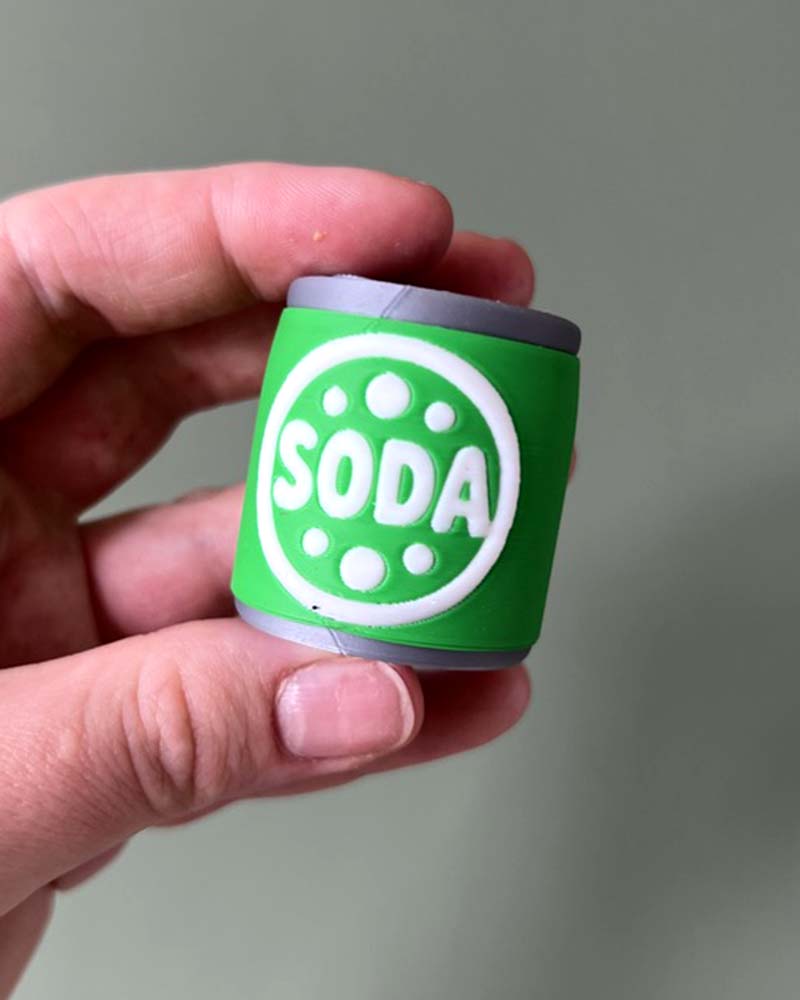 Soda and Pop Can Clicker Fidget Toy