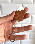 Textured Ice Cream Fidget Keychain: Spiky Sensory Stim Toy
