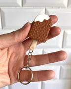 Textured Ice Cream Fidget Keychain: Spiky Sensory Stim Toy